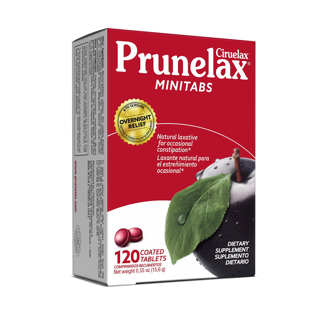 Prunelax Ciruelax Natural Laxative Constipation Overnight Relief Tablets, 120 Ea